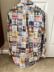 Polo Ralph Lauren Golf Tilden Patchwork Madras Shirt Size S Small EUC