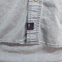 Address Unknown Button Down Shirt Mens Large Blue Short Sleeve Cotton Utility