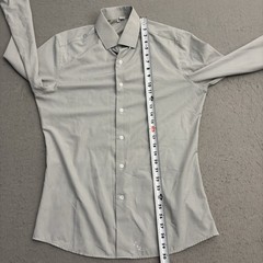 State & Liberty Stretch Performance Long Sleeve Shirt Button Medium Mens Gray