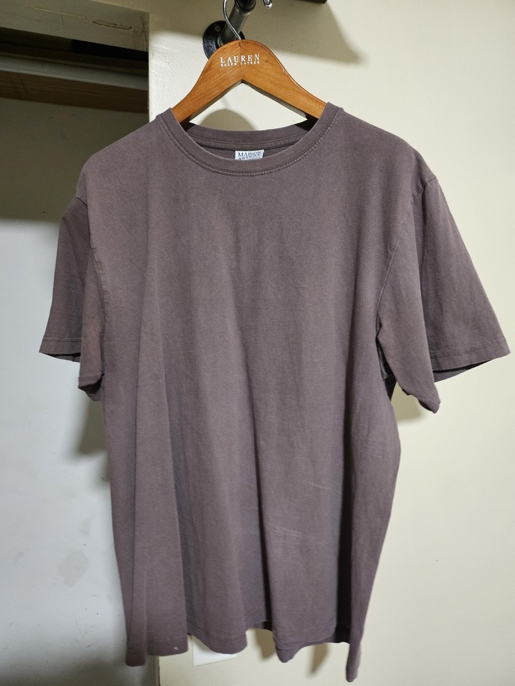 Huckberry Maison Article Luxury Basics Crewneck T Shirt Brown Cotton Men L