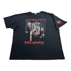 Vintage Cannibal Corpse Caged Contorted T-Shirt 3XL Black Death Metal Band Tee