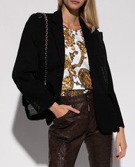 VERSACE JEANS COUTURE PATTERNED Baroque Top Blouse Shirt Tee Iconic New Hot L