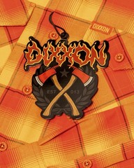 DIXXON FLANNEL CO – BLAZE – LARGE – BRAND NEW – ORANGE BLACK PLAID – FIREFIGHTER