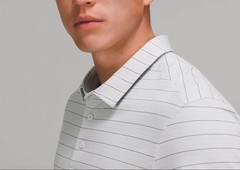 Lululemon Evolution Short Sleeve Polo Serenity Stripe Vapor Graphite Grey XL