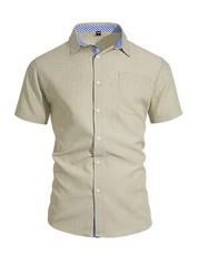 Plus Size Contrast Quick-Dry Breathable Lapel Shirt