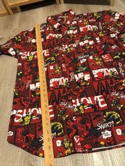 Marvel Comics Deadpool and Wolverine Superhero Button Up Shirt Red XL (H515)