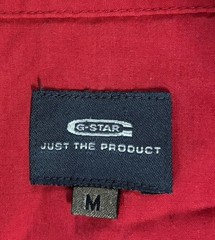 G-STAR Solid Red Pearl Snap Western Mill L/S SHIRT Mens M Medium GS Retro cowboy