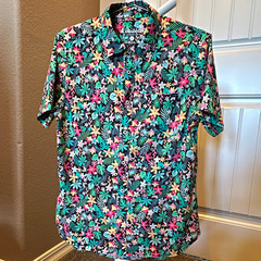 Chubbies Men’s Tropical Floral Button-Up Shirt Short Sleeve Multicolor Size S