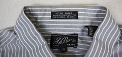 LE BEAU – MEN’S GRAY STRIPED SHORT SLEEVE FITTED DRESS SHIRT – SIZE XL