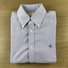Brooks Brothers Solid Purple Milano OCBD Oxford Button Shirt Men’s Small S