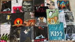 JOBLOT 20 MUSIC HORROR FILM TV OFFICIAL MERCHANDISE T SHIRTS
