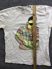 Gangster Doodles Shirt Mens XL White Rap Money Graphic Hip Hop Tee Tagless