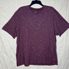 Van Heusen Classic Fit Weekend Crew Neck T-Shirt Maroon Wine Size XXL 2XL