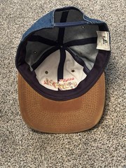 Vintage 90s Rare Labatt Blue x Roots Canada Athletics Leather Brim Strap Hat