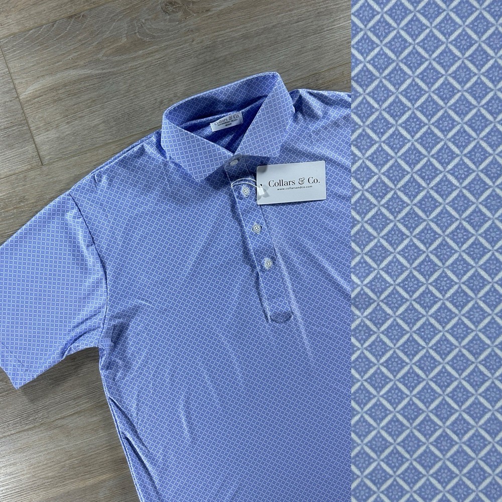 NWT Collars & Co Men’s Medium Featherweight Relaxed Flex Palmetto Stretch Polo