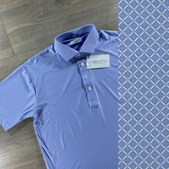 NWT Collars & Co Men’s Medium Featherweight Relaxed Flex Palmetto Stretch Polo