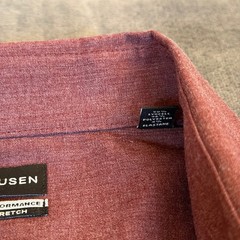 Van Heusen Comfort Performance Button Up Shirt Wine Red Mens 18.5 35/36 NWT