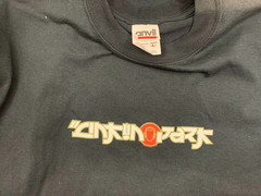 VTG Linkin Park Shirt Girls Size L Baby Tee Hybrid Theory Black Nu Metal Y2K