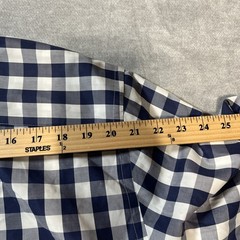Peter Millar Men’s Medium Plaid Button Front Shirt Blue Green Purple Cotton