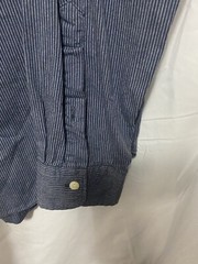 Fossil 54 Button Down Shirt Mens Size XL Blue Long Sleeve Cotton Business Casual