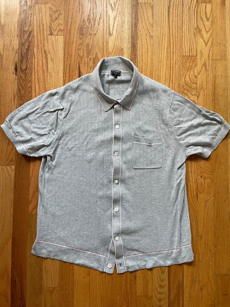 Todd Snyder – knit polo – Large – gray – $278 new!!!
