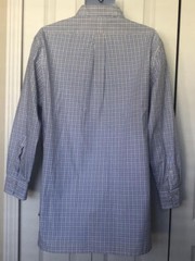 RALPH LAUREN EUC Button-Down White Black Blue Yellow Grid Slim Fit 17½ 32-33