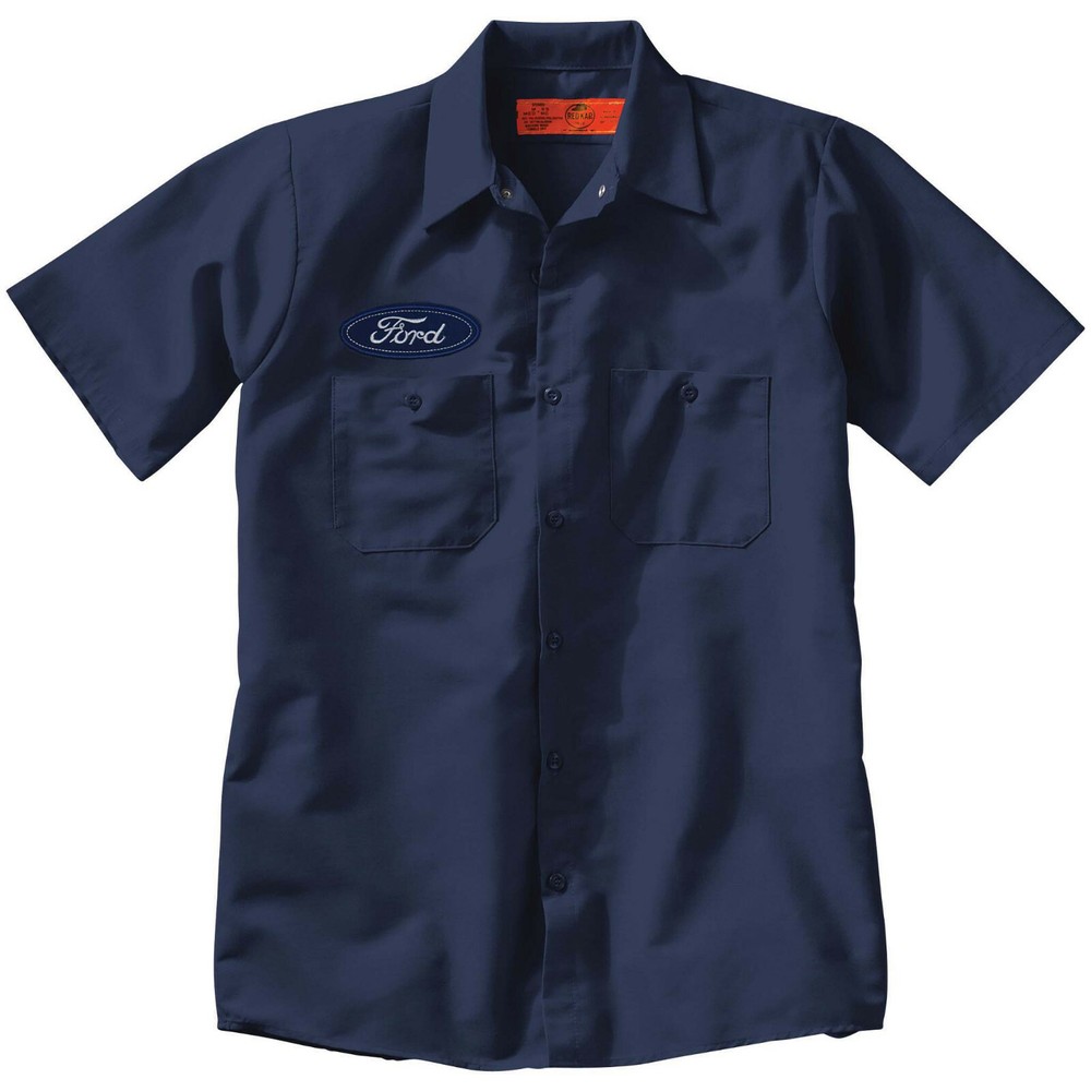 FORD Embroidered PATCH + Mechanic WORK SHIRT Auto Gas Oil Petroliana