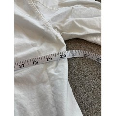 Seneca Zip Front Shirt Medium White Minimalist Made in USA Techwear