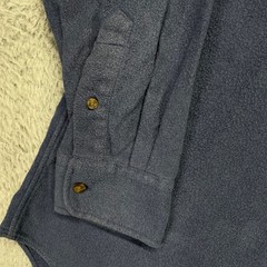 Vineyard Vines Medium Crosby Flannel Shirt Blue Elbow Patches Cotton Long Sleeve
