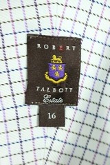 Robert Talbott ESTATE Size 16 Checkered Plaid Dress Shirt Hand Crafted Cotton
