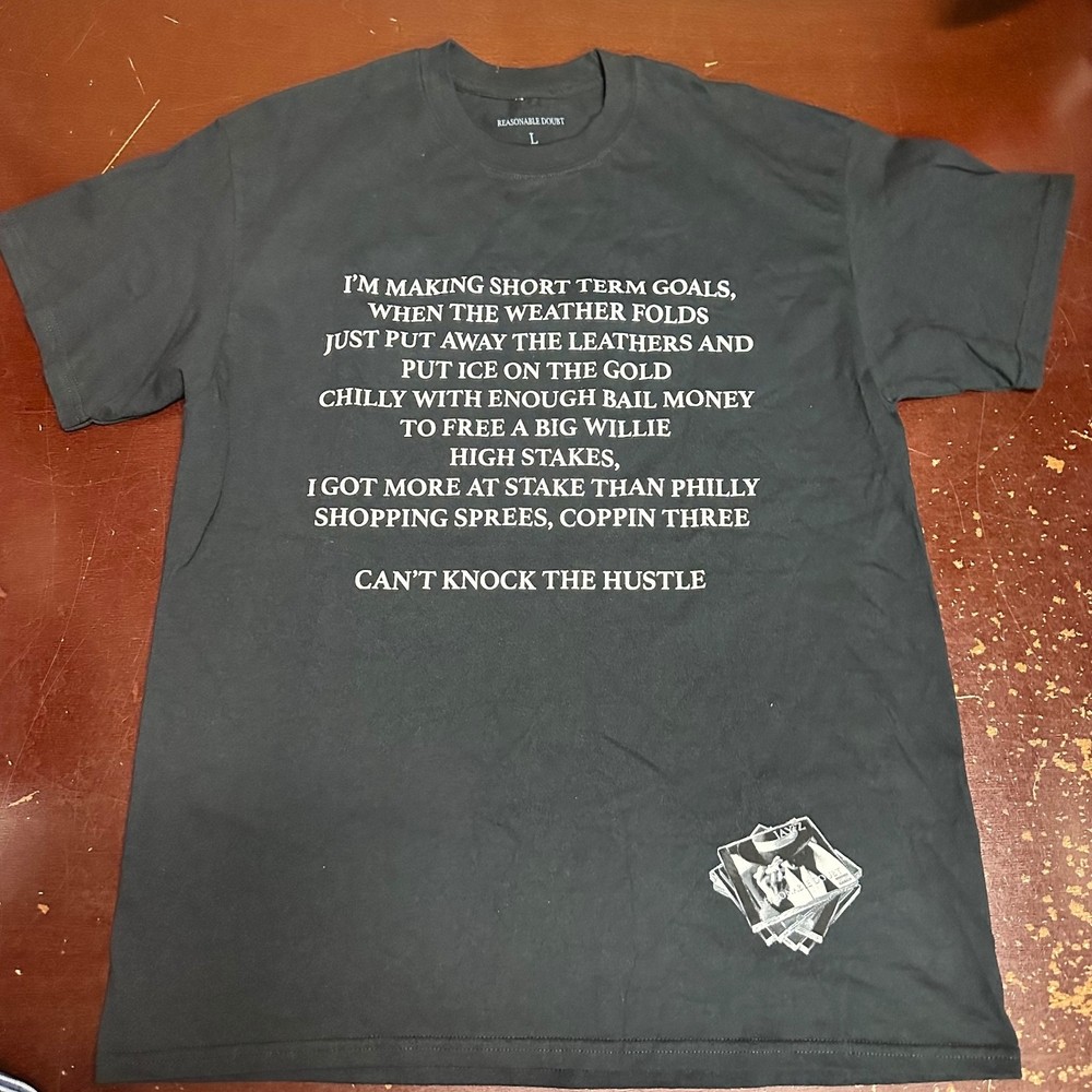 Jay-Z reasonable doubt 20th anniversary collectors T-shirt, Black, large