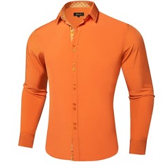 Men’s Shirts Long Sleeve Casual Button Down Dress Shirt Paisley Floral Top Work