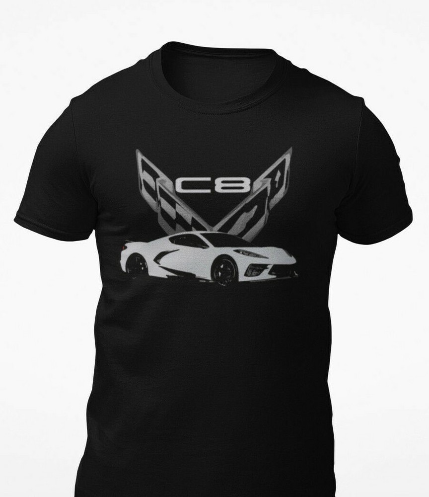 2020 Mid Engine Arctic White Corvette C8 T-Shirt