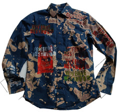 VIVIENNE WESTWOOD SHIRT Size L – CUSTOMISED Hand PRINTED by Paul McNeil STUNNING
