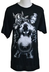 Avengers T-shirt Marvel Classic Comic Book Superhero Graphic Tee Black NWT