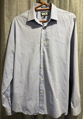 Express 1MX Men’s Modern Fit Blue Button Down Shirt Size L 16-16.5 Cotton
