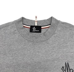 Moncler Grenoble Logo Sweatshirt Grey Men Size M Pullover Graphic Cotton Pocket