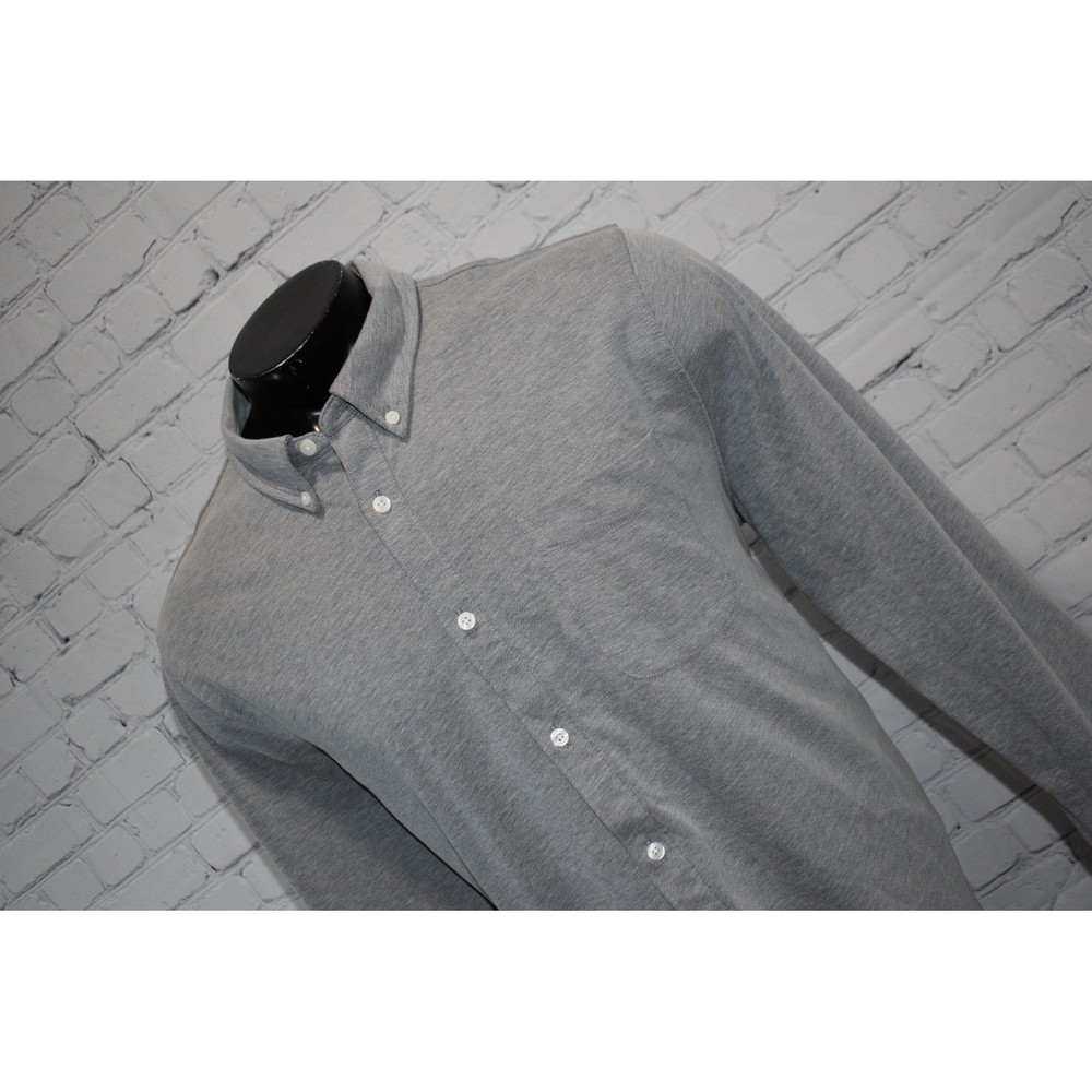J.Crew Performance Button Down Mens XXL Gray Shirt Stretch Pocket Polyester
