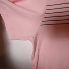 Lee Pink Pima Cotten Basic Tee with a Cluster of Stripes Men’s size L