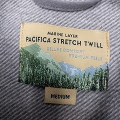 Marine Layer Pacifica Stretch Twill Overshirt Men’s Medium Long Sleeve Button-Up