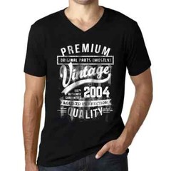 Men’s Graphic T-Shirt V Neck Original Parts (Mostly) Aged to Perfection 2004