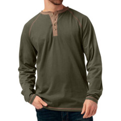 Men’s Long Sleeve 4 Button Cotton Pullover T-shirt Thermal Undershirt Comfy Tee
