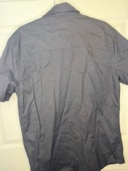 Thalia Surf Men’s M Black Solid Short Sleeve Button-Down Collar Button-Up Shirt