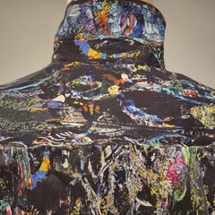 NWT $348 ROBERT GRAHAM EXOSPHERE BUTTON DOWN ABSTRUCT SILVER GOLD EMBROIDERY M