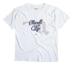 Ellicott City Maryland MD T-Shirt MAP