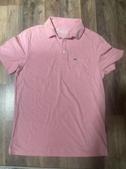 Vineyard Vines Edgartown S Pink Solid Short Sleeve Polo Shirt Men