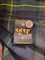 Kleep Men’s Half & Half Flannel Button Up Shirt Size M Plaid Streetwear