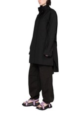 💯 % Authentic Y-3 funnel neck button-front coat OVERSHIRT Black Us L H63052