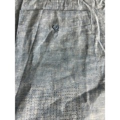Cafe Luna Men’s Shirt Size XL Linen Blend Button Front Hawaiian Pockets Blue PA3