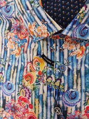 Bespoke Moda NWT Men’s Button Down Long Sleeve Abstract Floral Print 3XL